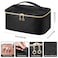 senbowe Travel Makeup Bag Large Capacity Cosmetic Bags for WomenPortable Waterproof Leather Toiletry Bag Make Up Organizer Bag with Divider and Handle