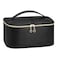 senbowe Travel Makeup Bag Large Capacity Cosmetic Bags for WomenPortable Waterproof Leather Toiletry Bag Make Up Organizer Bag with Divider and Handle