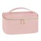 senbowe Travel Makeup Bag Large Capacity Cosmetic Bags for WomenPortable Waterproof Leather Toiletry Bag Make Up Organizer Bag with Divider and Handle