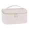 senbowe Travel Makeup Bag Large Capacity Cosmetic Bags for WomenPortable Waterproof Leather Toiletry Bag Make Up Organizer Bag with Divider and Handle
