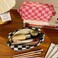 SxoSyo 2 Pcs Checkered Makeup Bags Make up Brushes Pouches Purple