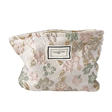 SxoSyo Floral Makeup Bags Cosmetic Purse for Women pink