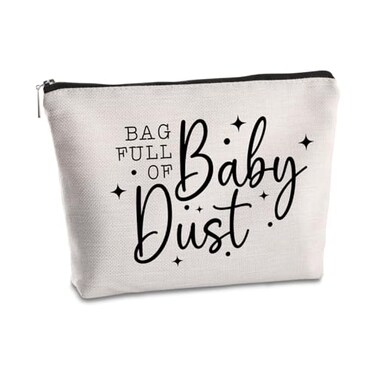 SYIJIMSJKT Baby Dust IVF Warrior Makeup Bag IVF Medication Organizer TTC IUI Gifts