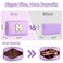 TOPEAST Gifts for Mom Personalized Makeup Bag Purple Cosmetic Case