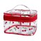 TotePrint Cherry Clear Cosmetic Bag Transprent Clear Makeup Bag Travel Pouch with HandleDurable PVC MaterialVersatileZipper Design for Smooth SlidingIdeal for MakeupTravel Essentials Cherry