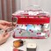 TotePrint Cherry Clear Cosmetic Bag Transprent Clear Makeup Bag Travel Pouch with HandleDurable PVC MaterialVersatileZipper Design for Smooth SlidingIdeal for MakeupTravel Essentials Cherry