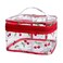 TotePrint Cherry Clear Cosmetic Bag Transprent Clear Makeup Bag Travel Pouch with HandleDurable PVC MaterialVersatileZipper Design for Smooth SlidingIdeal for MakeupTravel Essentials Cherry