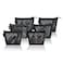 TRAKWAN Mini Mesh Heart Makeup Bag Set Mesh Cosmetic Bags with Zipper Makeup Lipstick Cosmetic Accessories Organizer Bag Mesh Pouch for Travel Black6pcs