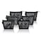 TRAKWAN Mini Mesh Heart Makeup Bag Set Mesh Cosmetic Bags with Zipper Makeup Lipstick Cosmetic Accessories Organizer Bag Mesh Pouch for Travel Black6pcs