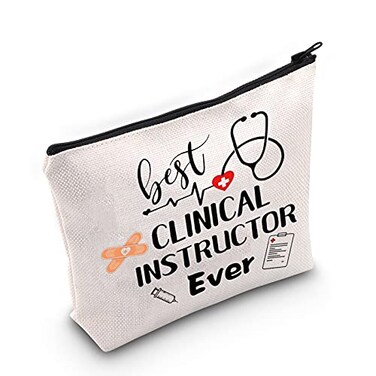TSOTMO Clinical Instructor Makeup Bag Best Clinical Instructor Ever Cosmetic Bag Nursing Gift for Nurse Medical Gift