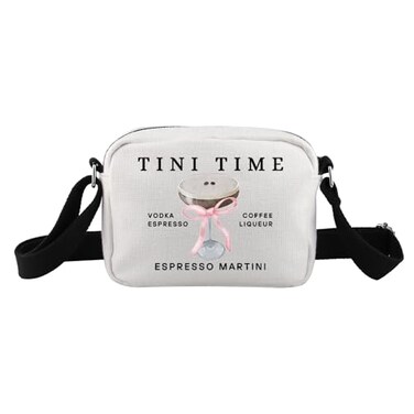 TSOTMO Espresso Martini Crossbody Bag Tini Time Gift Cocktail Alcohol Martini Gift Martini Lovers Bag Tini Time HB