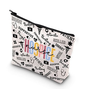 TSOTMO Hospice Nurse Makeup Bag Nurse Thank You Gift Hospice Nurse Life Gift Nurse Week Gift Hospice