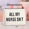UPNEGE Funny Nurse Makeup Bag Gifts for Women RN Nurse Practitioner Nursing Assistant Gifts Cosmetic Bag Zipper Pouch