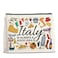 UPNEGE Italy Travel Cosmetic Bag Multicolor Waterproof Zipper Closure DoubleSided Printing Rectangular 96L x 67H Perfect for Travel and Daily Use