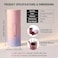 VASANA Pink PU Leather Makeup Brush Holder Organizer with Lid Portable Makeup Tools Large Capacity Case Organizer Cylinder Storage Box Bagwithout brush