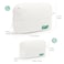 Veki Puffy Makeup Bag Travel Cosmetic Bags for Women Cute Quilted Make up Pouch Toiletry Organizer Travel Essentials and Rectangular Quilted White Small