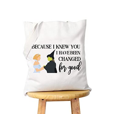 WCGXKO Musical Lover Gift for Best Friend Because I Knew You I Have Been Changed For Good Make Up Bag Changed For Good tote
