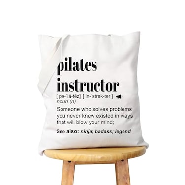 WCGXKO Pilates Instructor Gift Pilates Gifts Pilates Lover Gift Pilates Teacher Zipper Pouch Cosmetic Bag pilates instructor tote