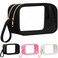 Weewooday Clear Makeup Bag Double Layer Sided Cosmetic Bag Waterproof Travel Toiletry Case with Zipper Portable Makeup Pouch with HandleBlack