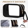 Weewooday Clear Makeup Bag Double Layer Sided Cosmetic Bag Waterproof Travel Toiletry Case with Zipper Portable Makeup Pouch with HandleBlack