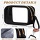 Weewooday Clear Makeup Bag Double Layer Sided Cosmetic Bag Waterproof Travel Toiletry Case with Zipper Portable Makeup Pouch with HandleBlack