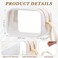 Weewooday Clear Makeup Bag Double Layer Sided Cosmetic Bag Waterproof Travel Toiletry Case with Zipper Portable Makeup Pouch with HandleWhite