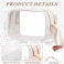 Weewooday Clear Makeup Bag Double Layer Sided Cosmetic Bag Waterproof Travel Toiletry Case with Zipper Portable Makeup Pouch with HandleWhite