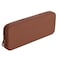 WHHJM Silicone Makeup Brush Holder Travel Makeup Bag Soft Portable Brush Organizer Large Travel Essentials Makeup Brush Case Zipper Pouch Brown
