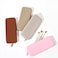 WHHJM Silicone Makeup Brush Holder Travel Makeup Bag Soft Portable Brush Organizer Large Travel Essentials Makeup Brush Case Zipper Pouch Brown