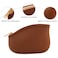 WHHJM Small Makeup Bag Premium Silicone Purse Bag Multifunctional Essential Bag Zipper Pouch Water and Heat Resistant Brown