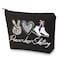WZMPA Ice Skating Cosmetic Make Up Bag Figure Skating Inspired Gift Peace Love Skating Makeup Zipper Pouch Bag Skating Ice Merchandise Peace Skating BL