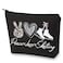 WZMPA Ice Skating Cosmetic Make Up Bag Figure Skating Inspired Gift Peace Love Skating Makeup Zipper Pouch Bag Skating Ice Merchandise Peace Skating BL