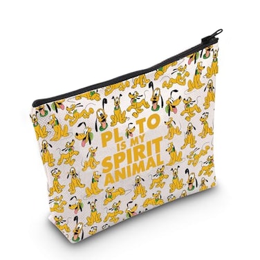 WZMPA Pluto Dog Makeup Bag Pluto Fans Gift Pluto Is My Spirit Animal Zipper Pouch Bag Pluto Dog Merchandise Pluto Spirit