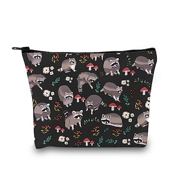 XYANFA Raccoon Makeup Bag Gift For Lover Themed Gift Trash Panda Raccoon Stuff Zipper Pouch Raccoon Makeup Bag