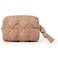 Yarnic Quilted Makeup Bag Cosmetic Bag Travel Toiletry Bag for Women Cute Makeup Bag Organizer Puffer Makeup Pouch M Khaki