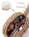 Yarnic Quilted Makeup Bag Puffy Cosmetic Bag Travel Toiletry Bag for Women Cute Makeup Bag Organizer Puffer Makeup Pouch S Caramel