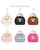 YJUBAOA 2 pcs Cute Mini Cosmetic Bag for Women PU Leather Backpack Keychain Makeup Bag Key Pocket Lipstick Bag Card Holder Data Cable Organizer Zipper Pouch Handbag Rose Red White