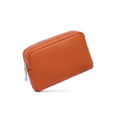 YONBEN Makeup Bag Large Capacity Womens Classic Black Wash Bag Adjustable Partition Wash Brush and Cosmetic Carrying Bag PUVitality Orange
