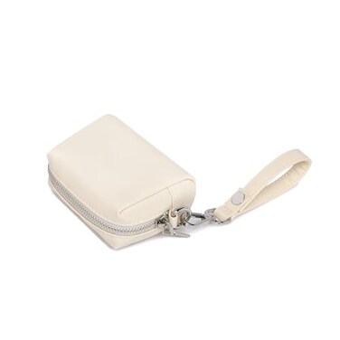 YONBEN Wristband Bag for Womens Makeup nylon Small Wristlet Pouch Lightweight Stylish Convenient Storage Solution Creamy White