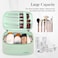 Yuilgdo Makeup Bag Travel Cosmetic Bag Large Capacity Makeup Organizer Bag and Storage Portable PU Leather Pouch Toiletry Bag Make up Organizer Cosmetic Bags for Women