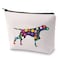 ZJXHPO German Shorthaired Pointer Cosmetic Bag German Shorthaired Pointer Mama Makeup Bag With Zipper Dog Lover Owner Gift German flower
