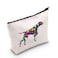 ZJXHPO German Shorthaired Pointer Cosmetic Bag German Shorthaired Pointer Mama Makeup Bag With Zipper Dog Lover Owner Gift German flower
