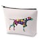 ZJXHPO German Shorthaired Pointer Cosmetic Bag German Shorthaired Pointer Mama Makeup Bag With Zipper Dog Lover Owner Gift German flower