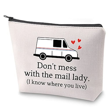 ZJXHPO Mail Carrier Thank You Gift Dont Mess With The Mail Lady Cosmetic Bag Postal Worker Zipper Pouch Gift Mail Lady