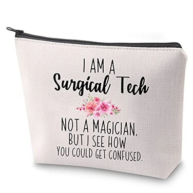 ZJXHPO Surgical Tech Makeup Bag IM A Surgical Tech Not A Magician Cosmetic Bag