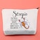 BLUPARK Zodiac Sign Cosmetic Bag Horoscope Makeup Bag 12 Constellation Birthday Gift for Astrology Lover Scorpio