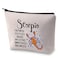 BLUPARK Zodiac Sign Cosmetic Bag Horoscope Makeup Bag 12 Constellation Birthday Gift for Astrology Lover Scorpio