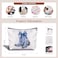 Zomhix Coquette Western Makeup Bag Blue Bow Cowgirl Boots Zipper Pouch Gift for Women