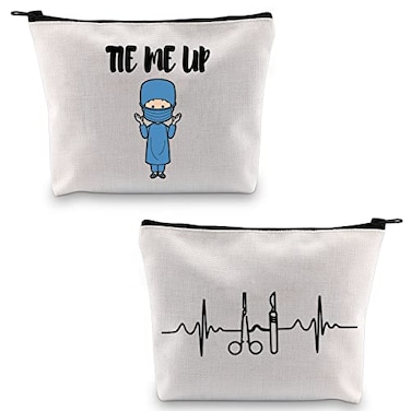 GJTIM Funny Surgical Tech Gift Tie Me Up Zipper Pouch Makeup Bag for Surgeon Tie Me Up bag