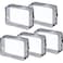 Pangda 5 Pack Clear PVC Zippered Toiletry Carry Pouch Portable Cosmetic Makeup Bag for Vacation Bathroom and Organizing Transparent L